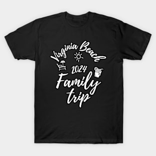 Virginia Beach Family Trip 2024 Vacation Fun Matching Group Design T-Shirt